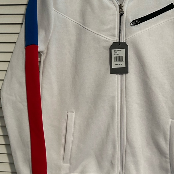 NEW Free Planet Full Zip Men’s White Jacket NWT Medium - Picture 6 of 9
